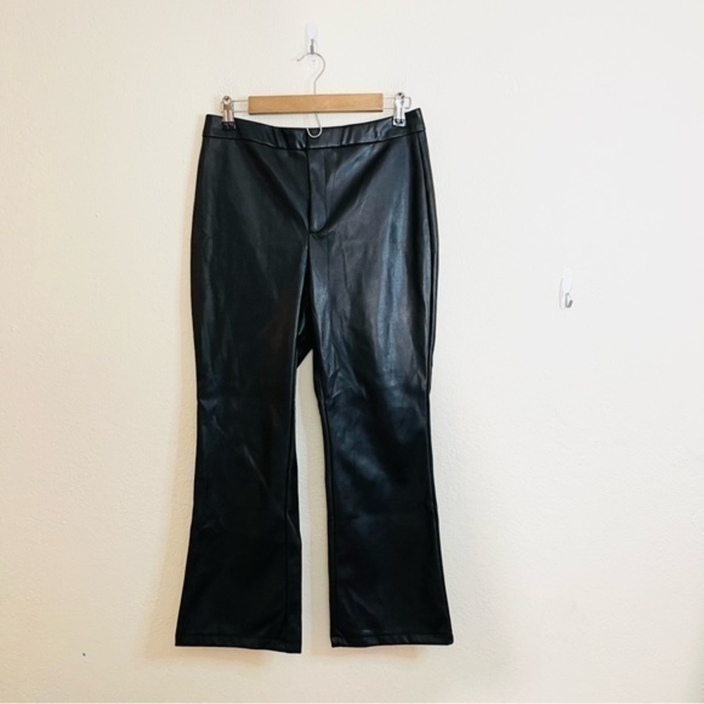 Joe Fresh High Rise Faux Leather Pants Size 6 Black